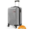 G&D Polo Suitcase Abs Gümüş Gri Kabin Boy Valiz 600.03-K