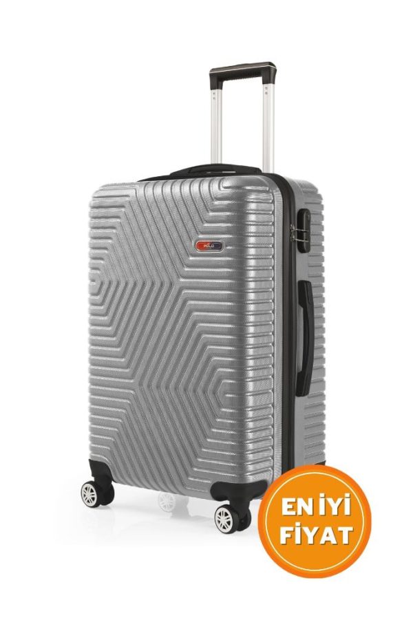 G&D Polo Suitcase Abs Gümüş Gri Orta Boy Valiz 600.03-O