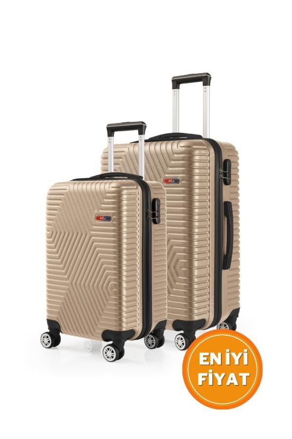 G&D Polo Suitcase Abs Kabin Ve Orta Boy Gold 2'li Valiz Seti 600.06-Set-OK