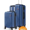 G&D Polo Suitcase Abs Kabin Ve Büyük Boy Çivit Mavi 2'li Valiz Seti 600.05-Set-BK