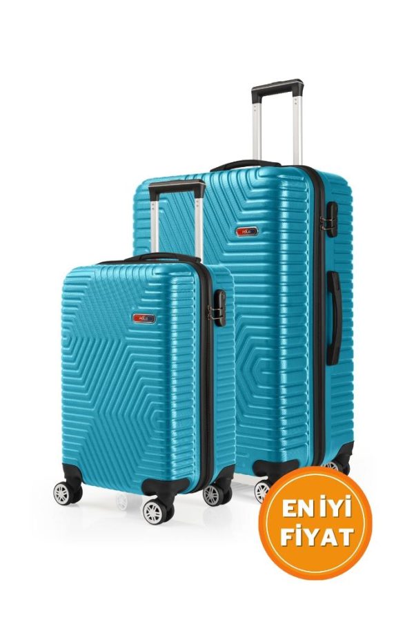 G&D Polo Suitcase Abs Kabin Ve Büyük Boy Petrol Yeşili 2'li Valiz Seti 600.21-Set-BK