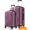 G&D Polo Suitcase Abs Kabin Ve Orta Boy Mürdüm 2'li Valiz Seti 600.09-Set-OK