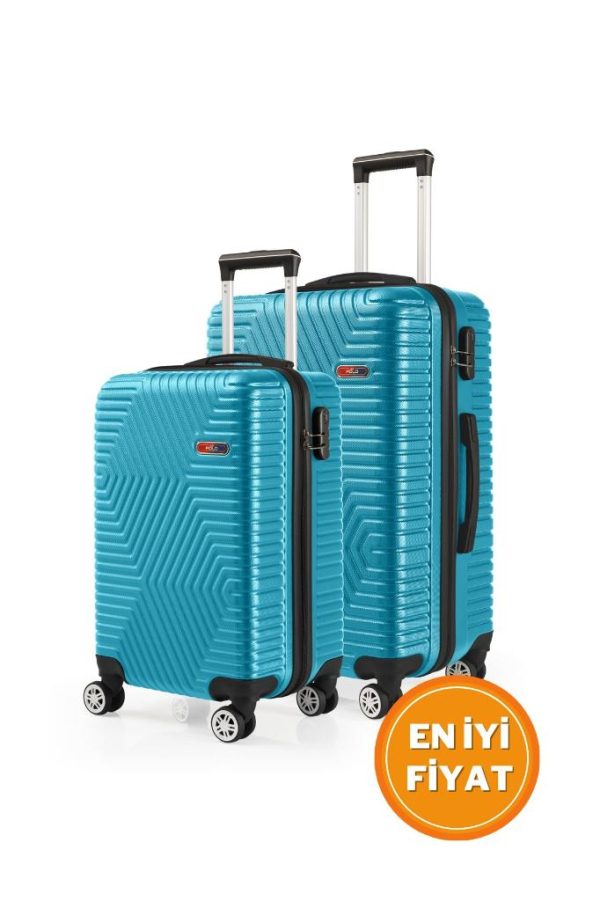 G&D Polo Suitcase Abs Kabin Ve Orta Boy Petrol Yeşili 2'li Valiz Seti 600.21-Set-OK