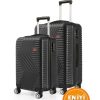 G&D Polo Suitcase Abs Kabin Ve Orta Boy Siyah 2'li Valiz Seti 600.01-Set-OK