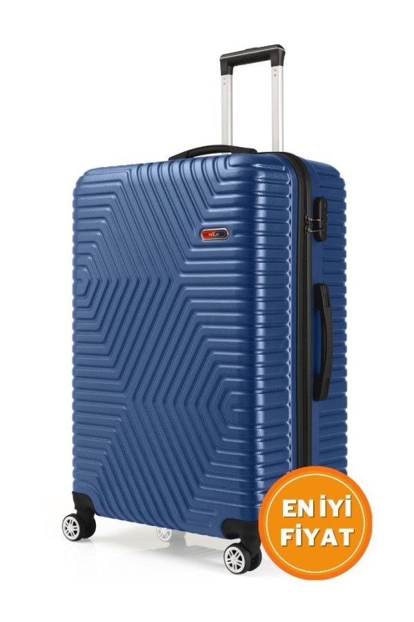 G&D Polo Suitcase Abs Çivit Mavi Büyük Boy Valiz 600.05-B