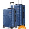 G&D Polo Suitcase Abs Orta Ve Büyük Boy Çivit Mavi 2'li Valiz Seti 600.05-B