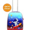 Gedox Kids Mavi Kırmızı Astronot Desenli Erkek Çocuk Valizi 151