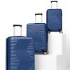 G&D Polo Suitcase Abs 3'lü Çivit Mavi Lüx Valiz Seyahat Seti 600.05-set