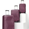 G&D Polo Suitcase Abs 3'lü Mürdüm Lüx Valiz Seyahat Seti 600.09-set
