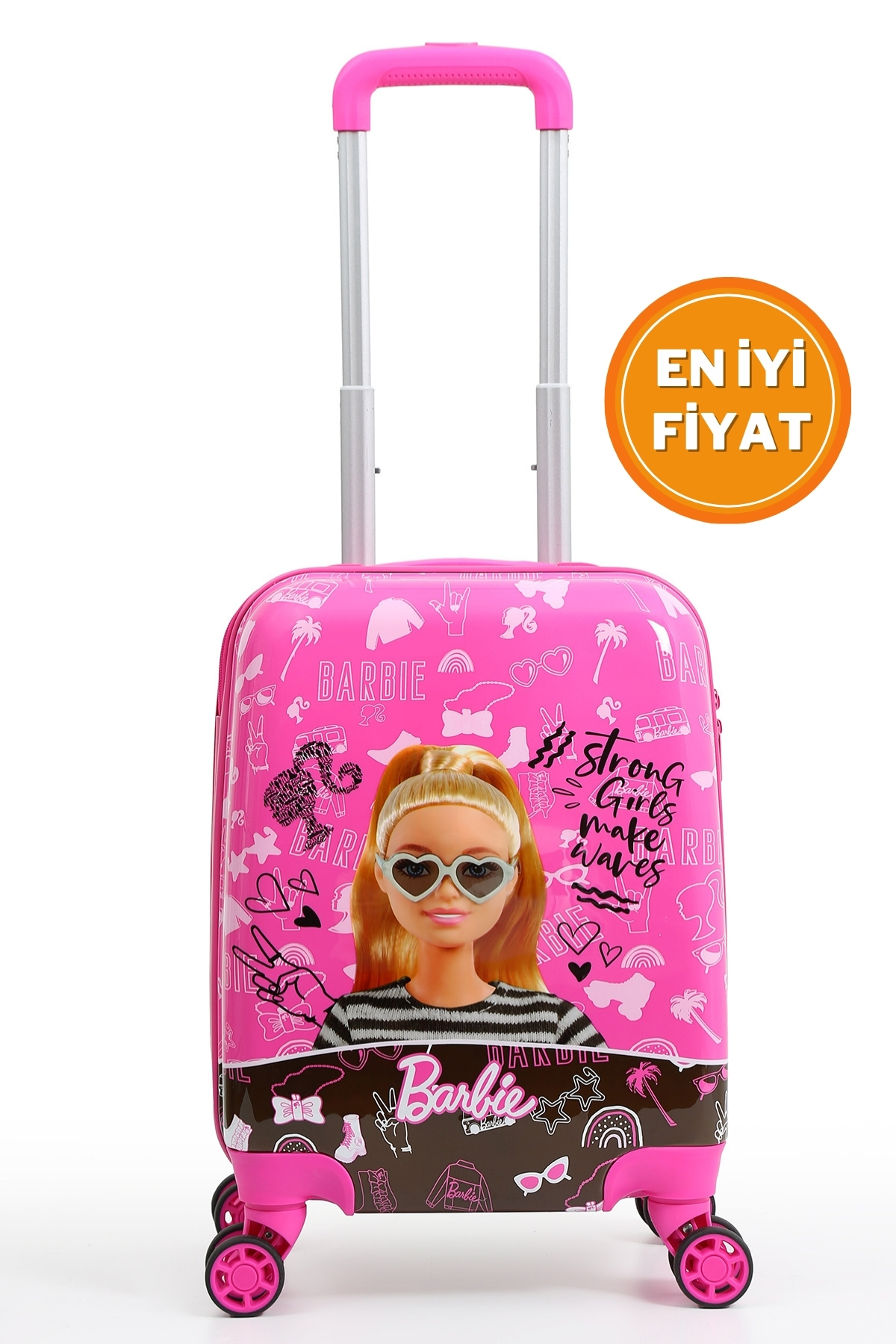Barbie Lisanslı Pembe Kız Çocuk Valizi  – Şık ve Eğlenceli Tasarım – Hafif ve Dayanıklı - Kids