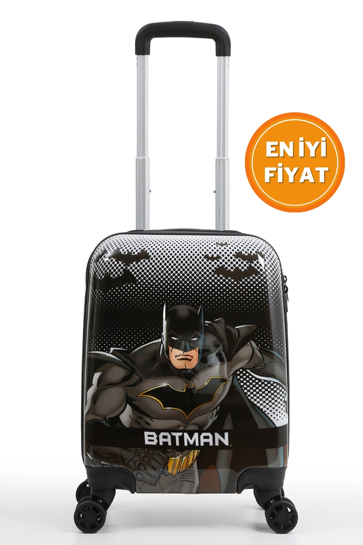 Gedox Kids Batman Lisanslı Siyah Erkek Çocuk Valizi | Darbeye Dayanıklı