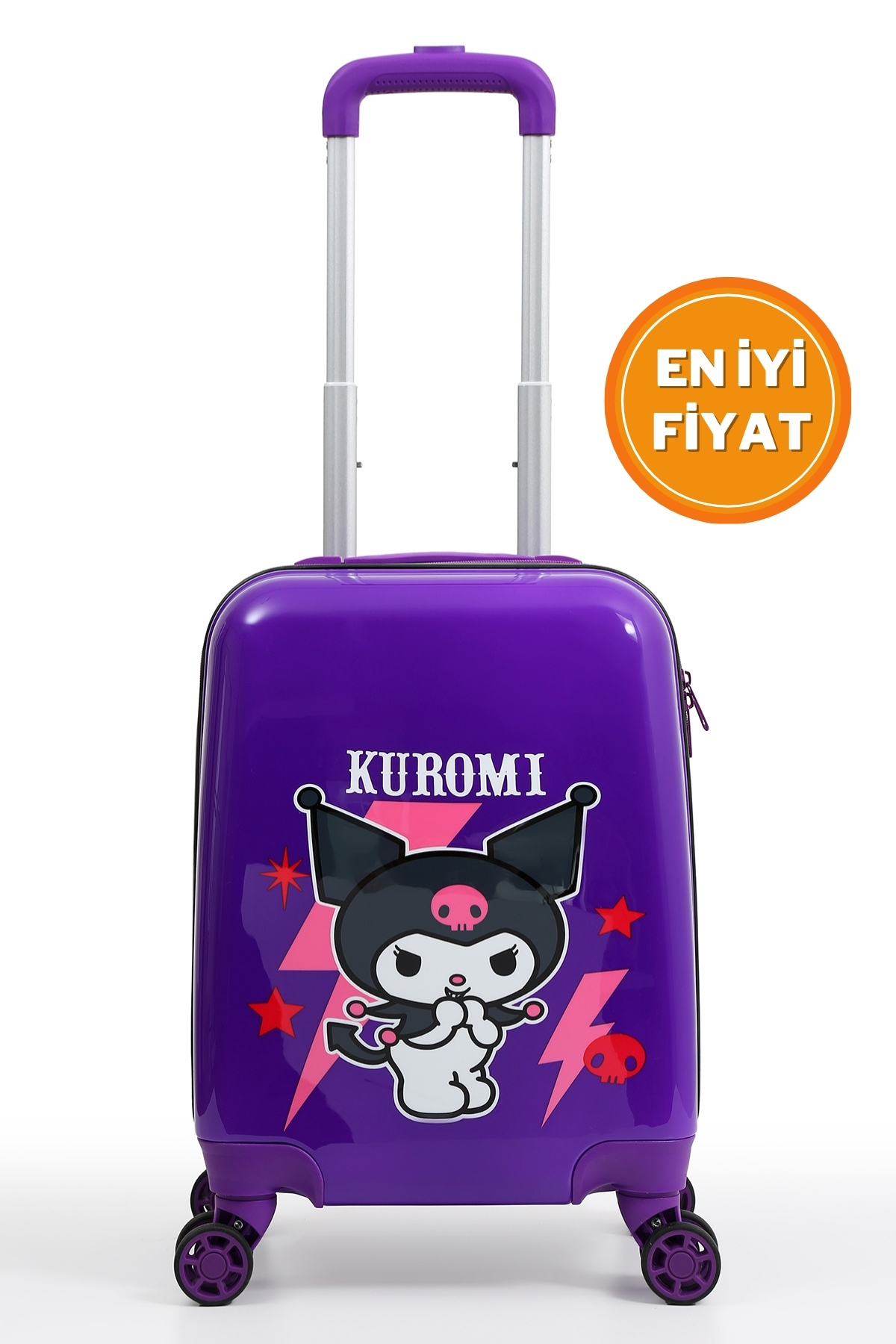 Gedox Kids Kuromi Lisanslı Mor Çocuk Valizi | Darbeye Dayanıklı