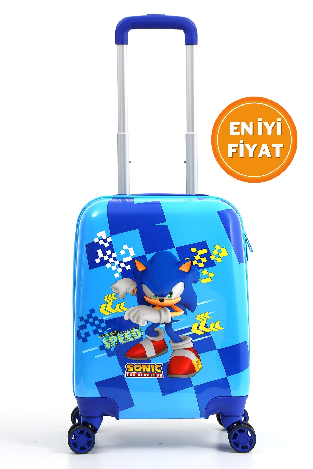 Gedox Kids Sonic The Hedgehog Lisanslı Mavi Erkek Çocuk Valizi  – Süper Hızlı ve Hafif Tasarım